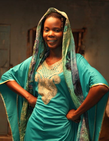 Anthonieta Kalunta on the set of The Milkmaid in Jalingo, Taraba State, Nigeria.
