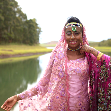 Maryam Booth as Fulani bride ‘Zainab’ on the set of The Milkmaid in the Mambilla Plateau, Taraba State, Nigeria.